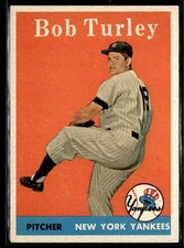 1958 Topps Bob Turley EX Set Break #255
