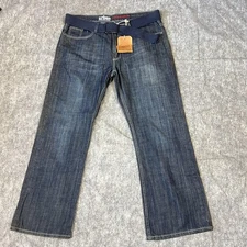 Urban Pipeline Jeans Mens 38x32 Blue Relaxed Bootcut Denim Belt Y2K Skater New