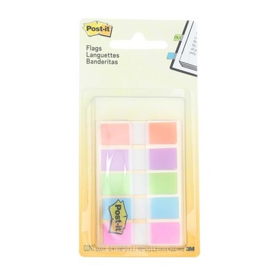 2 Pack 3M Post-it Page Flags, 5 Bright Colors, 0.47in x 1.7in, 100 Ct