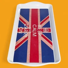 Home Essentials "Keep Calm and Carry On" Union Jack Tray 14.5"