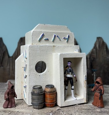 Title:  Star Wars 3.75  custom diorama Tatooine Play Set 1:18 scale building