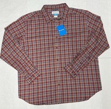 Columbia Men's Vapor Ridge III Long Sleeve Red Plaid Shirt Size XL Stretch