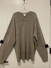 Geoffrey Beene size XXLT Men’s Tan V-neck Pullover Knit Sweater — photo 2