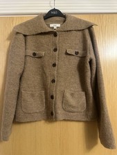 BNWT M&S boucle collared knitted cardigan jacket with wool - size medium