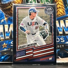2026 Panini Stars & Stripes USA Black Velocity Prizm #141 Grady Emerson /39