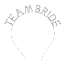 Silver Team Bride Headband Bachelorette Party Rhinestone Bridesmaid Wedding