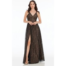 NEW Dress The Population Danae Lace Gown Black Size XS