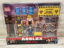 Roblox Zombie Attack Mix & Match Large Playset | 20 Piece Set W Virtual Item
