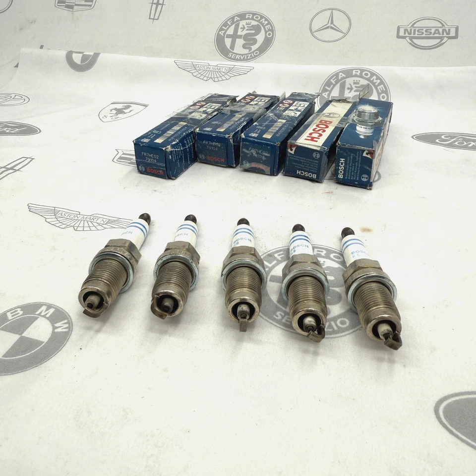 2010-2015 VOLKSWAGEN BEETLE JETTA SET  OF 5 BOSCH SPARK PLUG OEM FR7HE02 79104 - Image 4 of 4