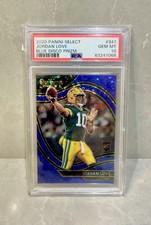 2020 Select Jordan Love Field Level Blue Disco Prizm /25 Rookie RC PSA 10 #347