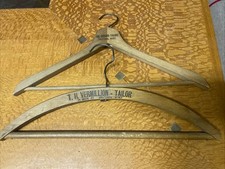 2 Antique Clothes Hangers Anaconda Montana Chicago Vermillion Tailors S28583
