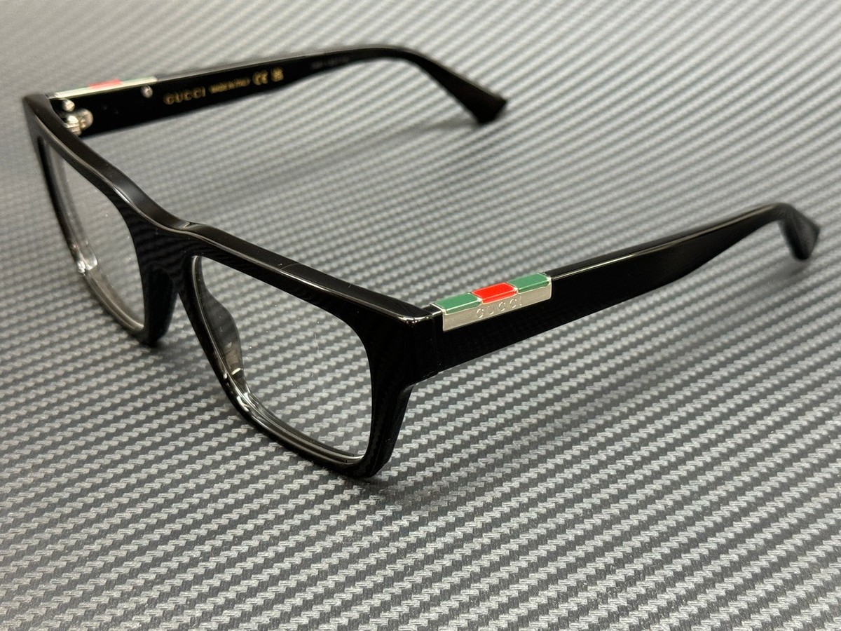GUCCI GG1889O 005 Black Silver Men's Large 53 mm Eyeglasses | eBay