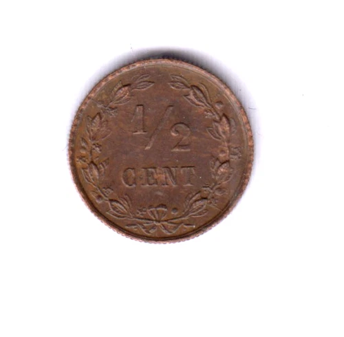 Photo of a 1884 Netherlands 1/2 Cent from an eBay listing that sold on Jul 10, 2026