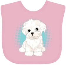 Inktastic Maltese Puppy Dog Baby Bib Pets Clothing Infant