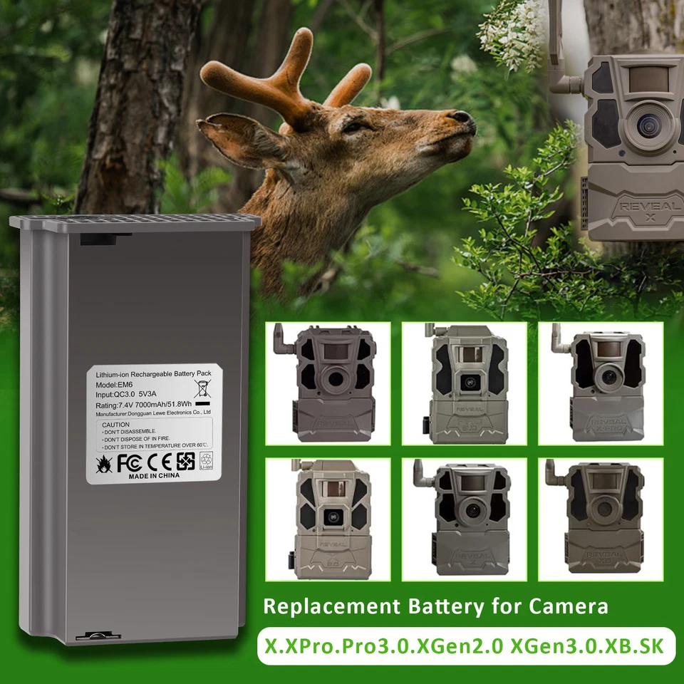 2X Battery Replace for Tactacma Hunting Camera Reveal X Gen 3.0, 2.0, X Pro 3.0 - Image 4 of 4