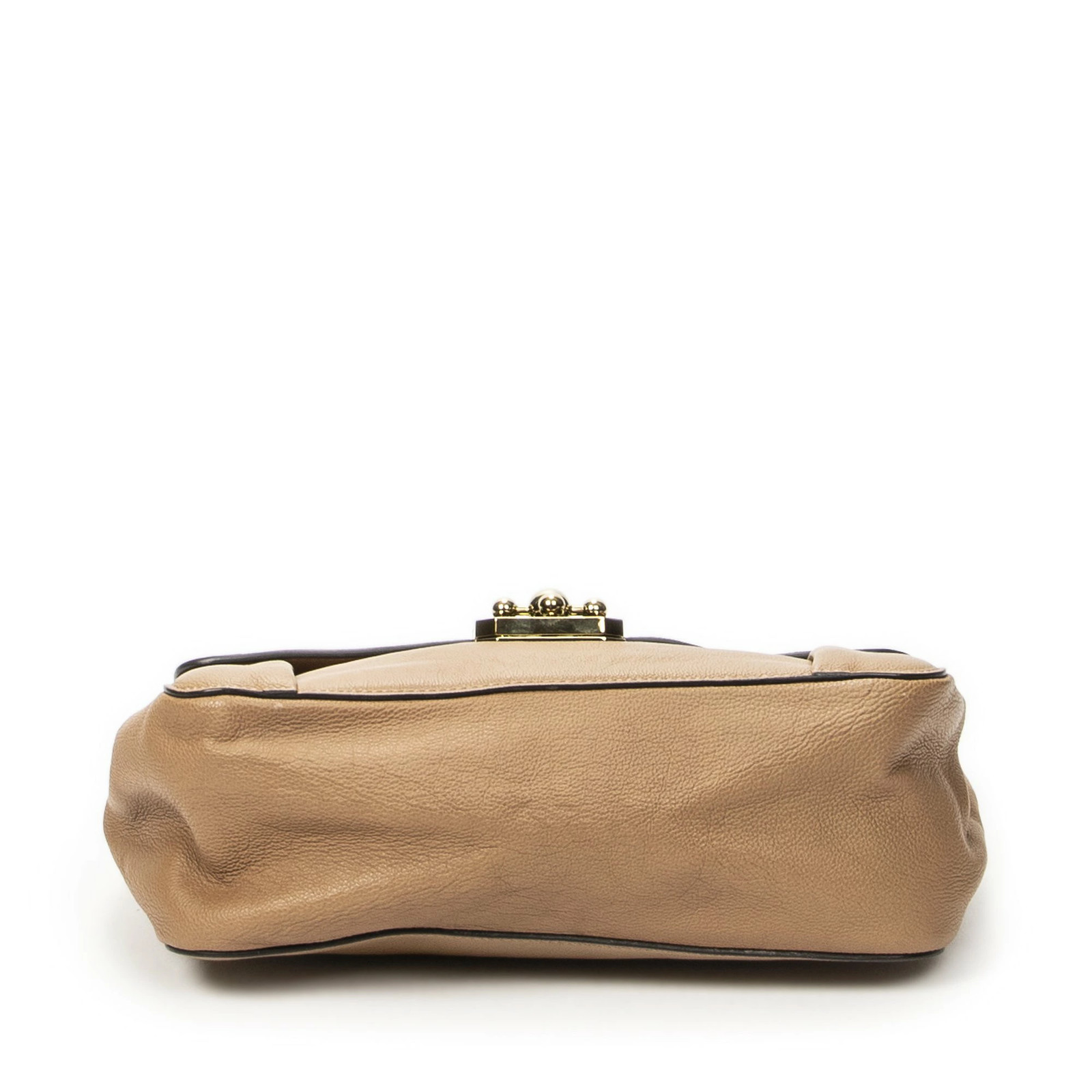 Chloé Medium Elsie Chain Flap Grained Leather Light Brown Unisex Bag #BCP3806 image 6