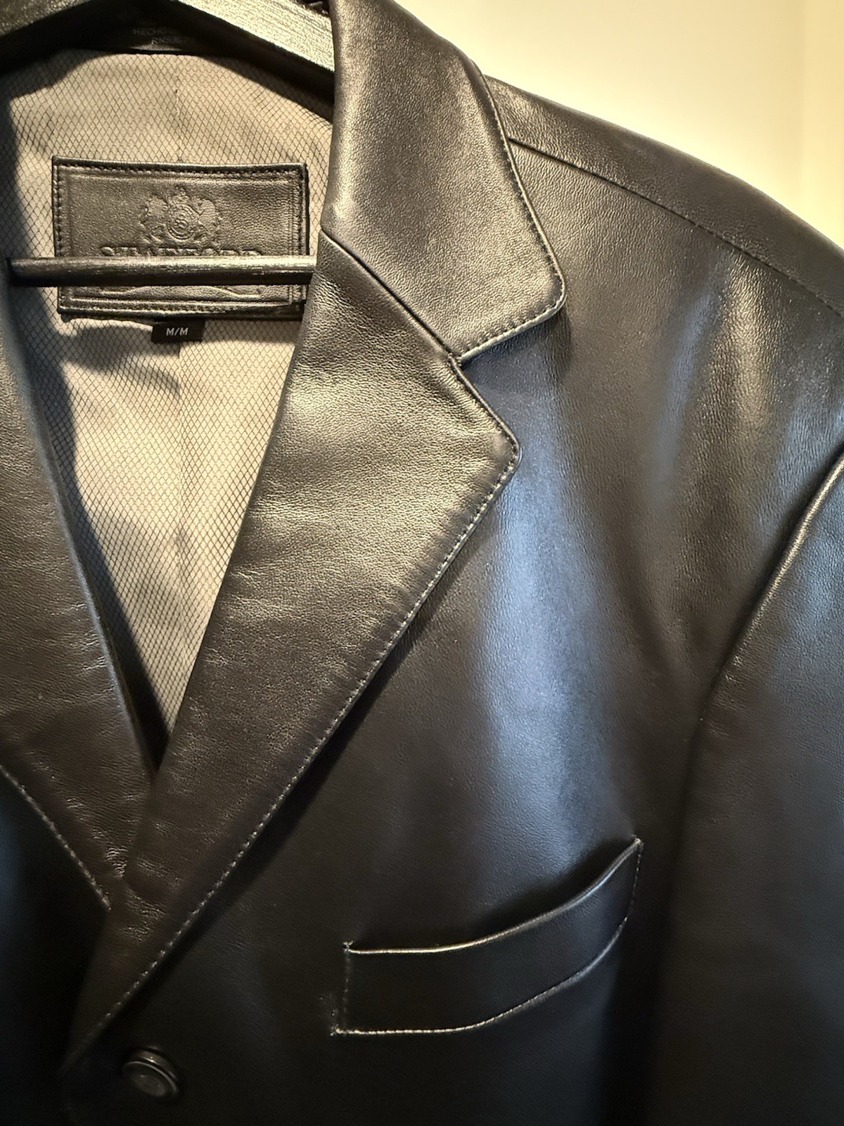 Medium 3 Button leather blazer men balenciaga Y2K - image 4