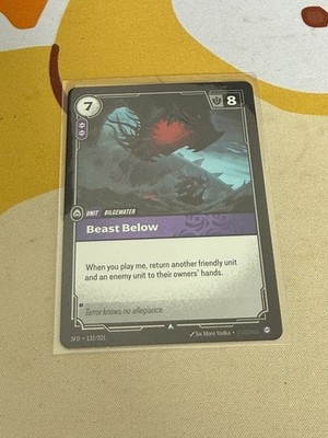 132/221 Beast Below : Uncommon Foil Riftbound TCG Karte : Spiritforged