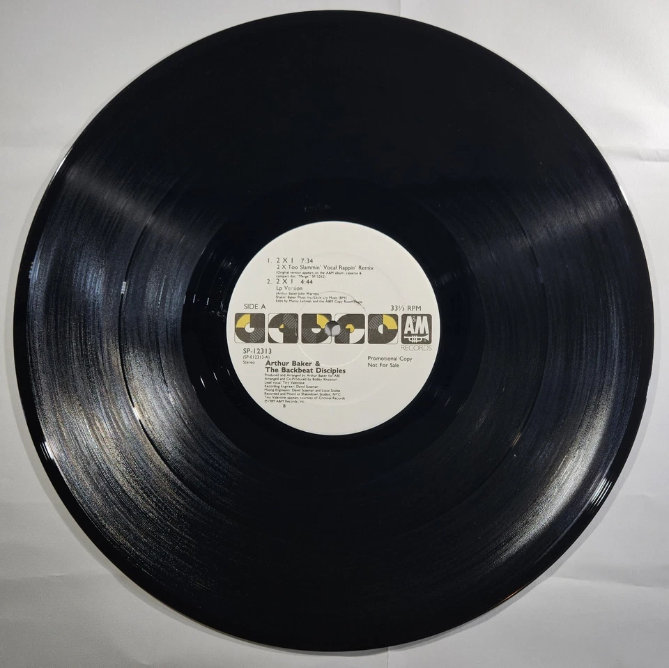 Arthur Baker & The Backbeat Disciples - 2 X 1 [1989 Promo] [Used Vinyl Single] - Image 3 of 4