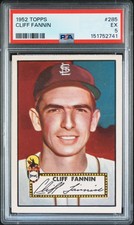 1952 Topps Cliff Fannin #285 PSA 5