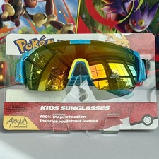 Pokemon Pikachu Arkaid Kids Sunglasses Blue Frame Mirrored Lens 100 UV NWT
