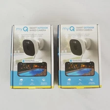 myQ Smart Outdoor Wired Camera Full HD 1080p & Motion Detection Lot of 2