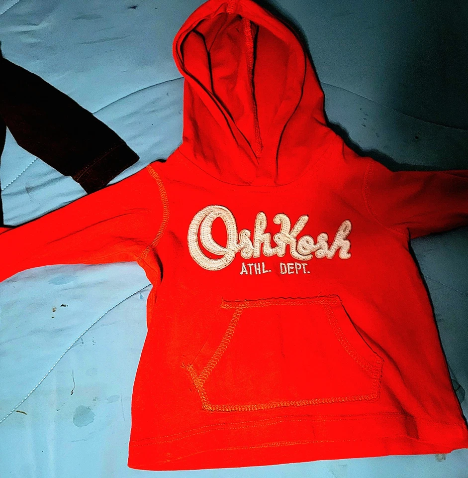 Pijama Okie Dokie Monkey, sudadera con capucha naranja manga larga Osh Kosh y Carter's... Foto 3 de 4