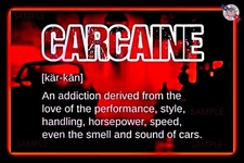 WORLDS GREATEST SIGNS! CARCAINE 8X12 FUNNY GARAGE MECHANIC BAR MAN CAVE DECOR