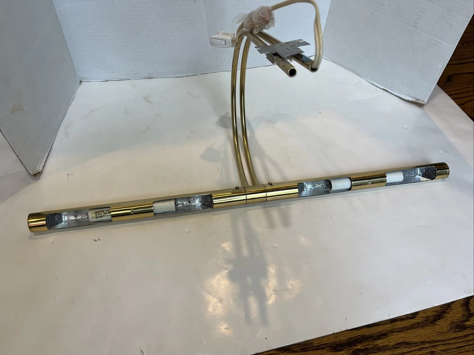 House Of Troy Brass 23”Picture Light Lamp Slim Line Double Arch Arm Modern Style - Image 4 of 4