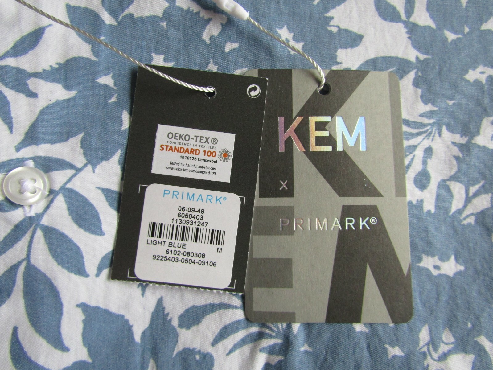 Men's Kem Cotton Short Sleeve Patterned Shirt Medium Brand New With Label image 7