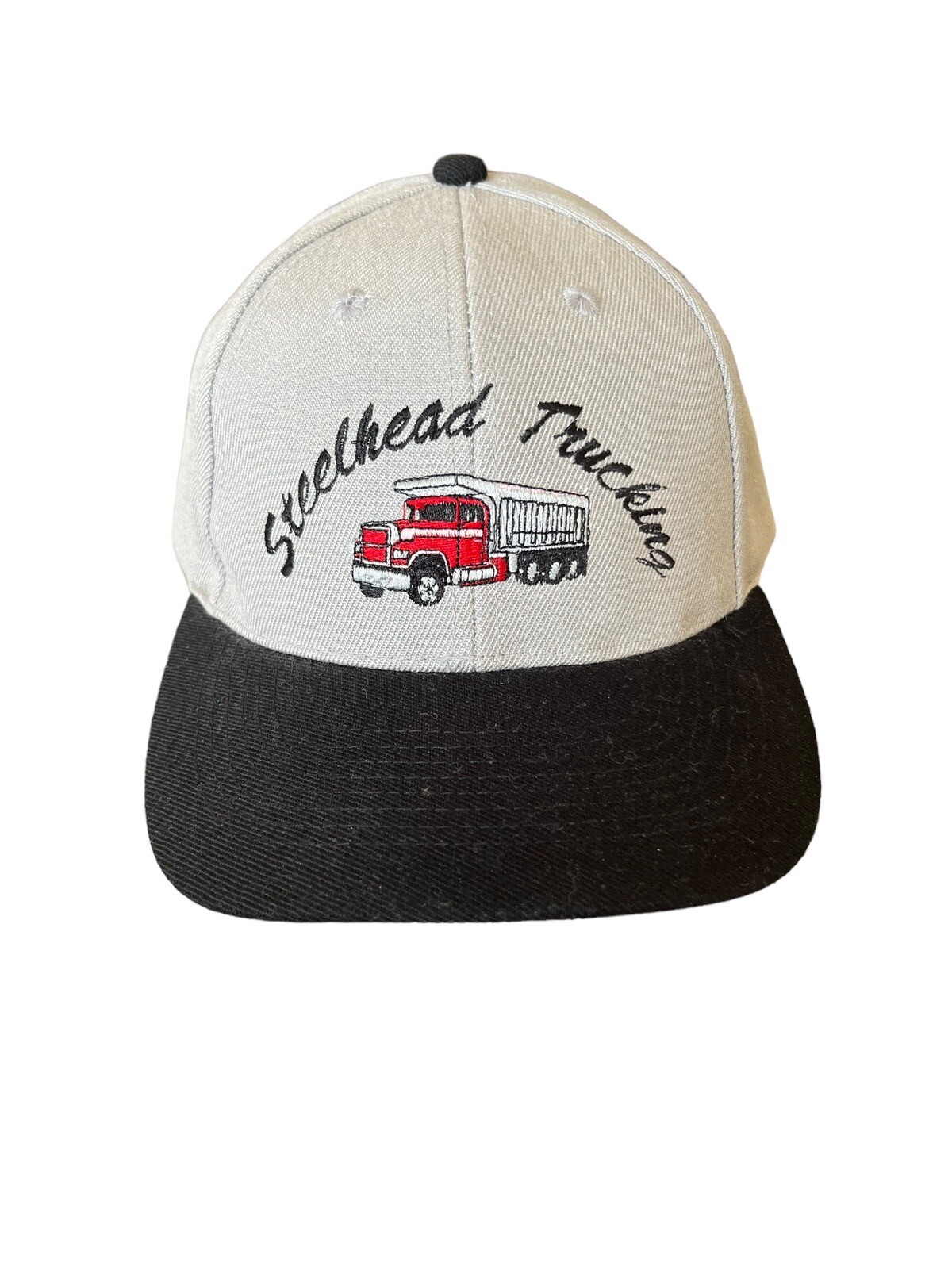Steelhead Trucking Otto Trucker Hat SnapBack Vented Gray & Black Wool