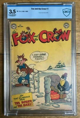 Fox and The Crow #1 1st Fox & Crow in own Title DC COMICS 1951 CBCS 3.5