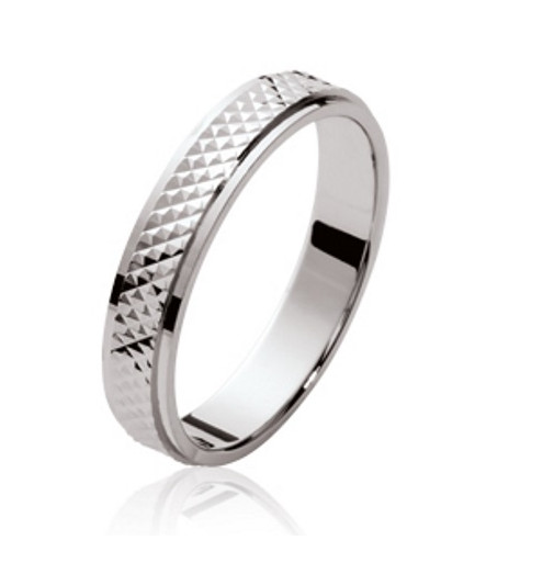 Alliance en argent massif 925 rhodié pour homme et femme de la taille 56 à 66