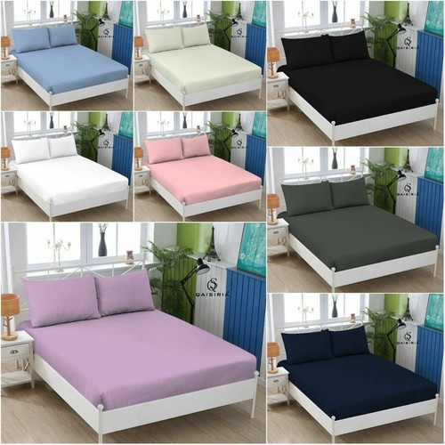 100 Brushed Cotton Flannelette Fitted Sheets SINGLE DOUBLE SUPER KING