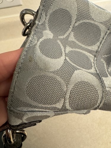 COACH Purse Satchel Grey Medium Size Y2K - Picture 16 of 17