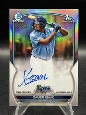 2023 Bowman 1st XAVIER ISAAC Chrome Prospect Refractor Auto /499 - TB Rays