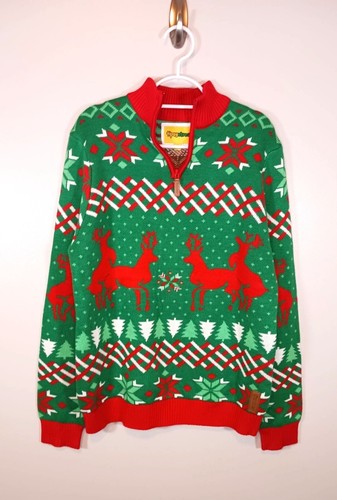 Tipsy Elves Ugly Christmas Grandpacore Men's Long Sleeve Sweater Size M - 第 1/6 張圖片