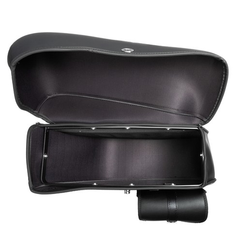 Motorcycle Side SaddleBags Large Capacity Black For Harley Softail Fatboy FLST - Picture 8 of 12