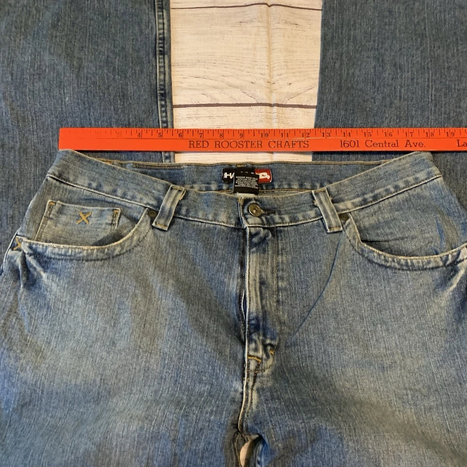 Pantalones de mezclilla de pierna recta Hawk para hombre talla 36x32 Foto 4 de 4