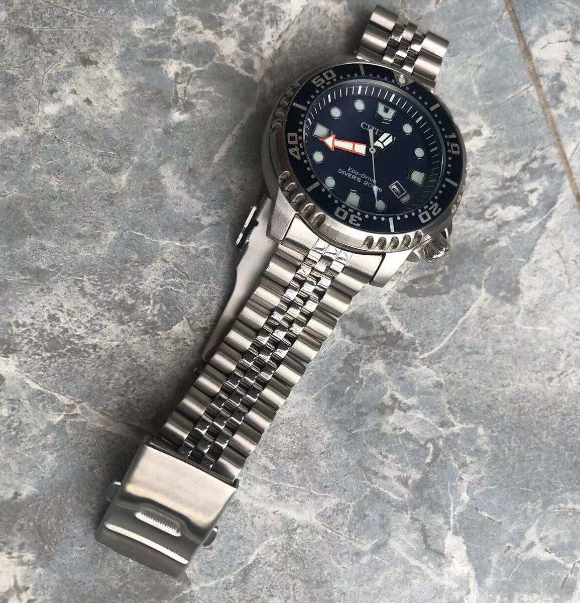 Jubilee Steel Watch Band For Citizen Fugu NY0110-13E NY0111 Jubilee Steel Watch Band For Citizen Fugu NY0110-13E NY0111