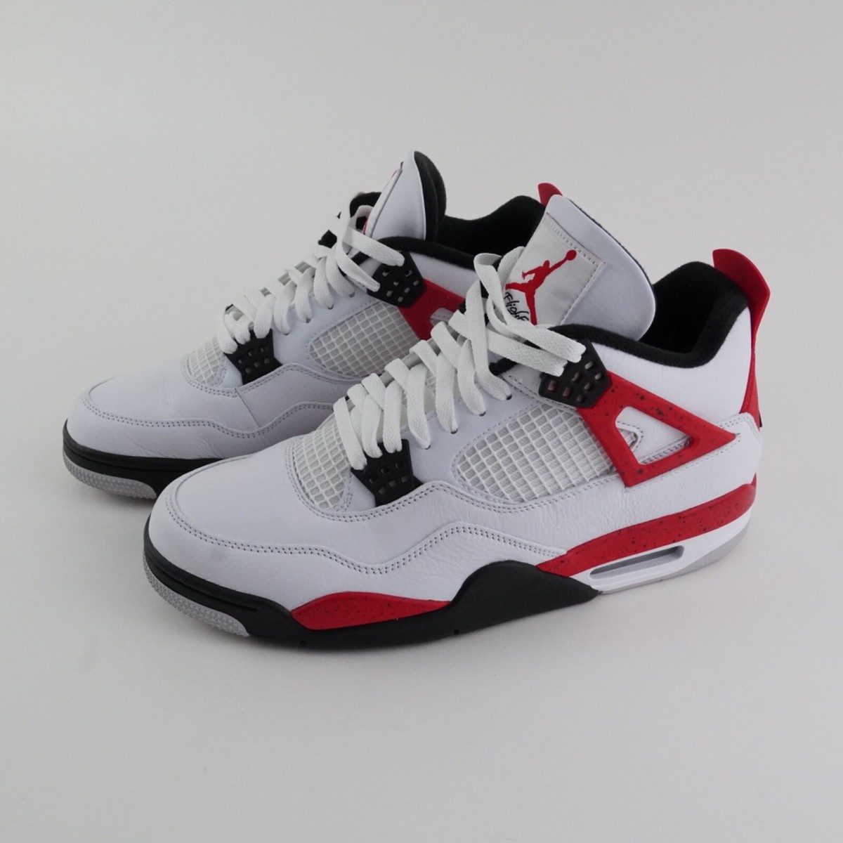Nike Air Jordan 4 Retro Red Cement White Fire Sneakers DH6927-161