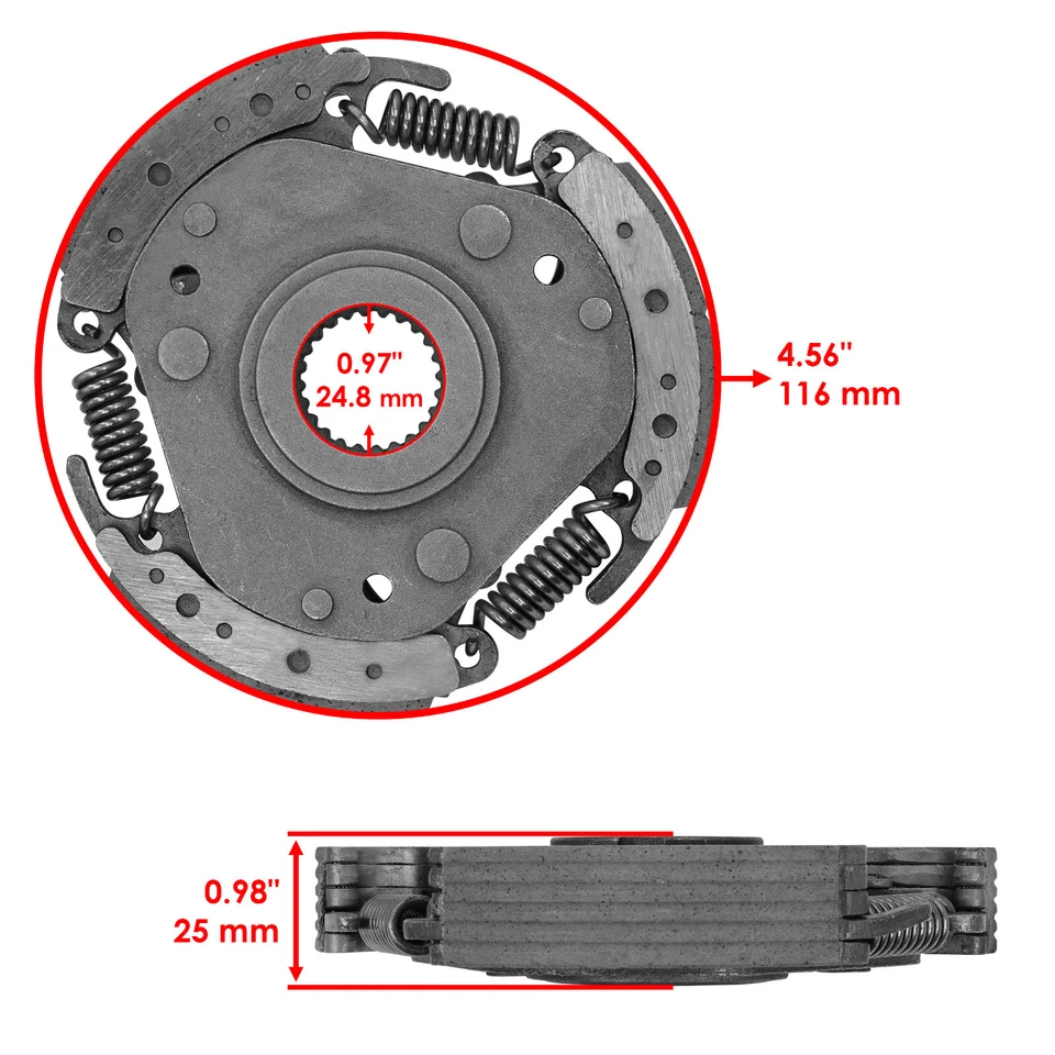 Portador centrífugo embrague húmedo para Yamaha Timberwolf 250 YFB250 2x2 1992-1999 Foto 2 de 4