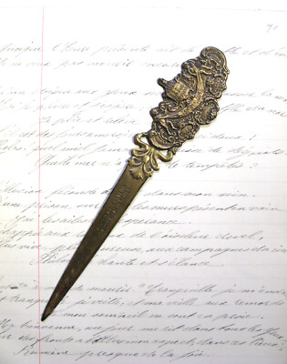 Werbepapierschneider Aix Les Bains Antique Advertising Letter Opener 19th 