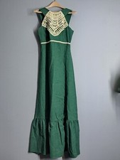 Vintage green and white dress