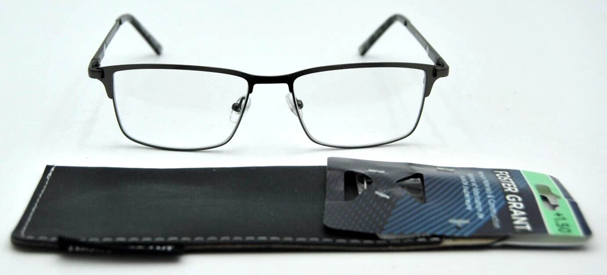 Foster Grant Austin GUN reading glasses 1.50 with case 54 17 140