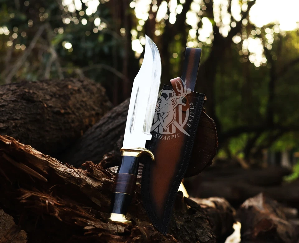 Crocodile dundee bowie knife High polish 12 Chrome blade, Camping knife & Sheath - image 2 of 4