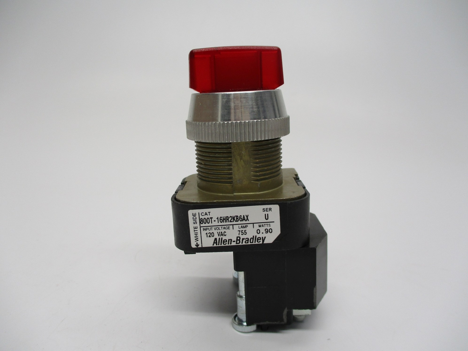 ALLEN BRADLEY 800T-16HR2KB6AX SER. U 120V (WH) (AS PICTURED) NSMP