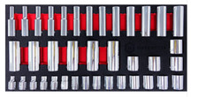 Britool Hallmark 38pce Socket Set 3/8 Drive Standard Deep 6-24mm In Foam