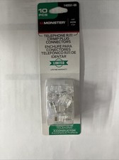 Monster Telephone RJ11 Modular Crimp Plug Connectors Pack of 10  140551-00 NEW