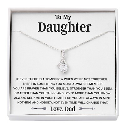 To My Daughter Necklace, Daughter Father Necklace, Daughter Gift From Dad